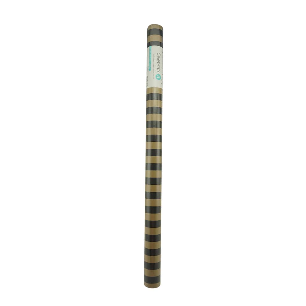 Find The Black Stripe Gift Wrap By Celebrate It At Michaels